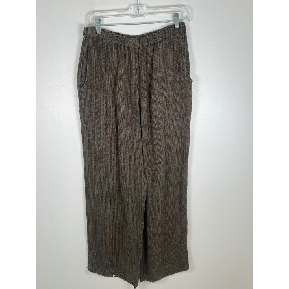 Flax Linen Brown 2PC Oufit Pant & Top Size Small EUC!